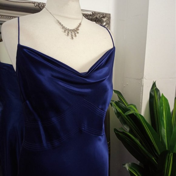 Vintage Satin Evening Dress - Picture 5 of 7